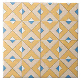 Azulejo De Cerâmica Laranja Azul Rosa Geométrico Mediterrâneo Espanhol