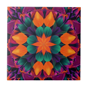 Azulejo De Cerâmica Laranja de 8 pontos