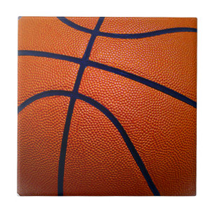 Azulejo De Cerâmica Laranja e Basquete Negro
