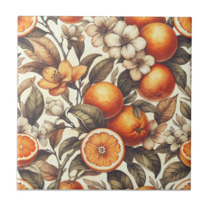 Azulejo De Cerâmica Laranja Grande