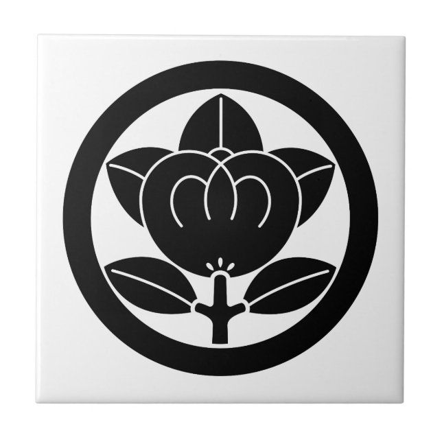 Azulejo De Cerâmica laranja mandarim em círculo (Frente)