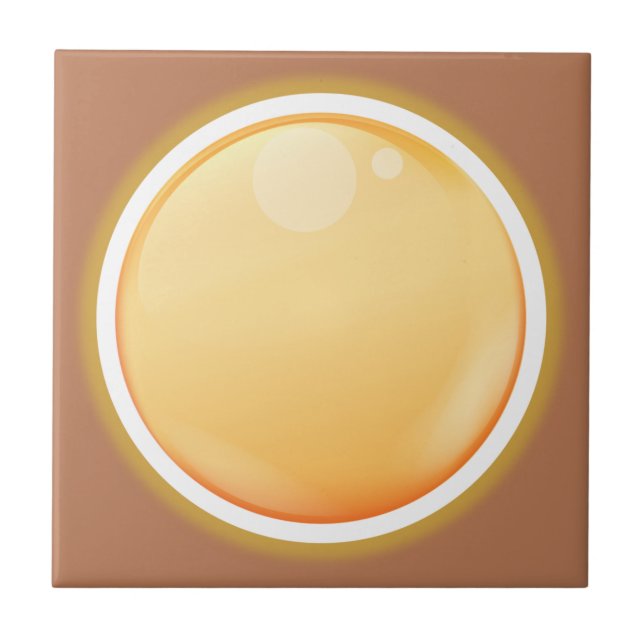 Azulejo De Cerâmica Laranja pálida (Frente)