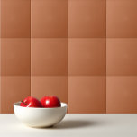 Azulejo De Cerâmica Laranja queimada pastel de cor simples<br><div class="desc">Design de laranja queimado a cores simples.</div>