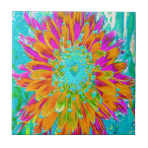 Laranja Tropical e Dália Rosa Quente