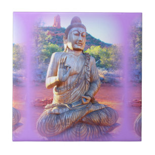 Azulejo De Cerâmica lavanda aura buddha
