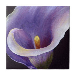 Azulejo De Cerâmica Lavanda Calla Lily