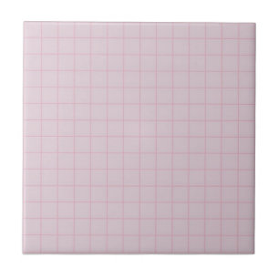 Azulejo De Cerâmica Lavanda de Pastel e Retro-Minimalista Rosa Verific