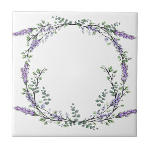 Azulejo De Cerâmica Lavanda e Eucalyptus