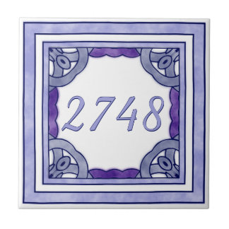 Azulejo De Cerâmica Lavanda Roxo Número da Casa Pequena
