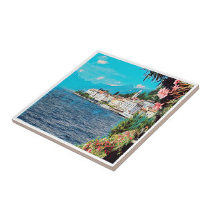 Azulejo De Cerâmica ldp BELLAGIO - Lago Como - Lombardia, Itália,