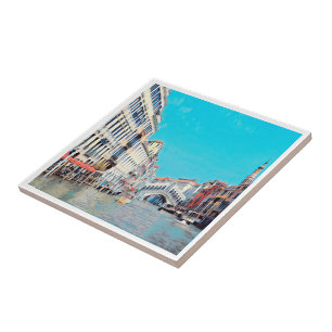 Azulejo De Cerâmica ldp VENICE - Grande Canal - praia de Rialto -