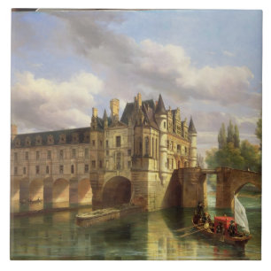 Azulejo De Cerâmica Le Castelo de Chenonceau, 1843 (óleo em canvas)