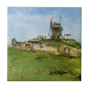 Azulejo De Cerâmica Le Moulin de la Galette por Vincent van Gogh