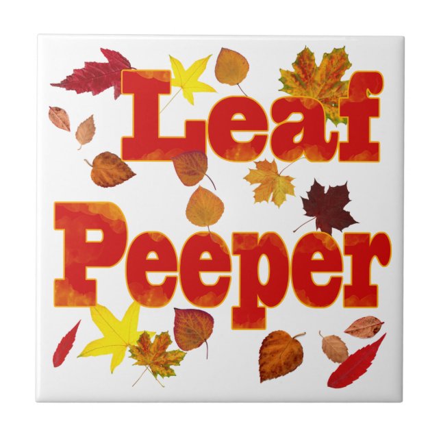 Azulejo De Cerâmica Leaf Peeper (Frente)