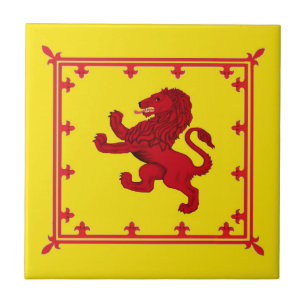 Azulejo De Cerâmica Leão desenfreado, a bandeira antiga de Scotland