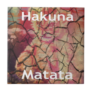 Azulejo De Cerâmica Leão Elegante Terra: Hakuna Matata Texturizada Des