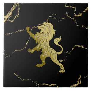 Azulejo De Cerâmica Leão Real Ouro Marbled