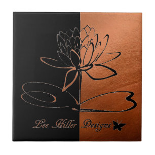 Azulejo De Cerâmica Lee Hiller Designs Acentos Cobre Preto