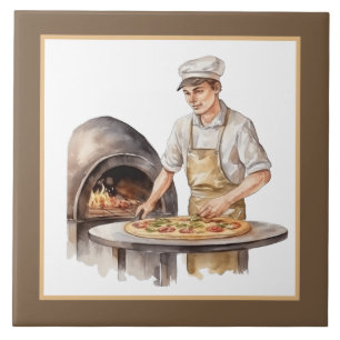 Azulejo De Cerâmica Legal cozinhando Pizza casa Arranjo empresarial