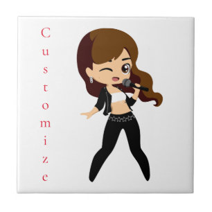 Azulejo De Cerâmica Legal garota canta Karaoke Thunder_Cove