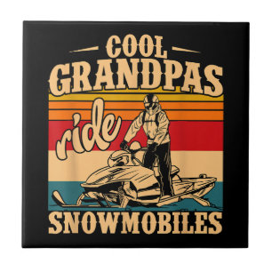 Azulejo De Cerâmica Legal Grandpas caminha Snowmobiles Snowmobile Snow
