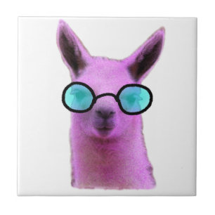 Azulejo De Cerâmica Legal Llama Rosa!