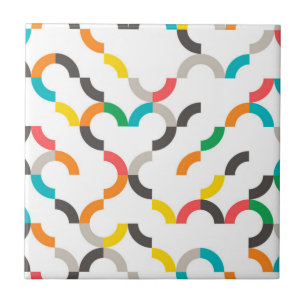 Azulejo De Cerâmica Legal, moderno, colorido, geométrico circulares de