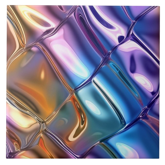 Azulejo De Cerâmica Legal padrão de folhas falsas (Frente)