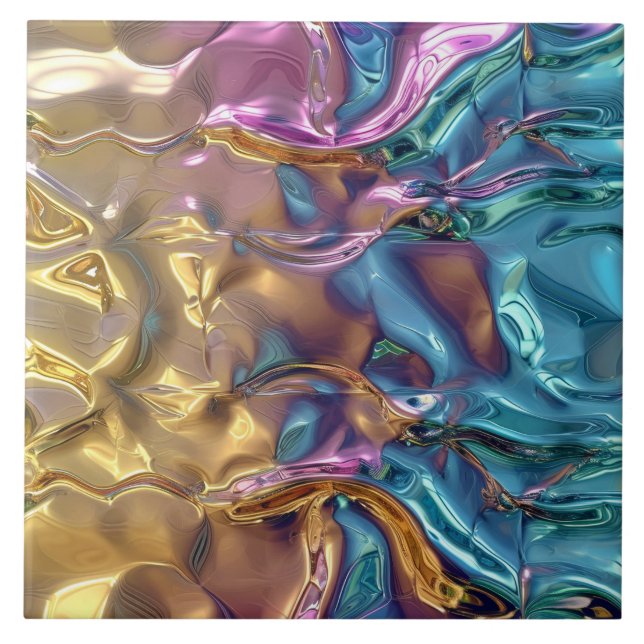 Azulejo De Cerâmica Legal padrão de folhas falsas (Frente)