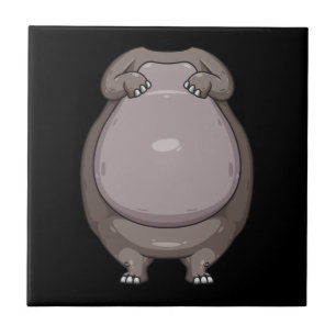 Azulejo De Cerâmica Legal Sem Cabeça Hippo Halloween Costume Engraça