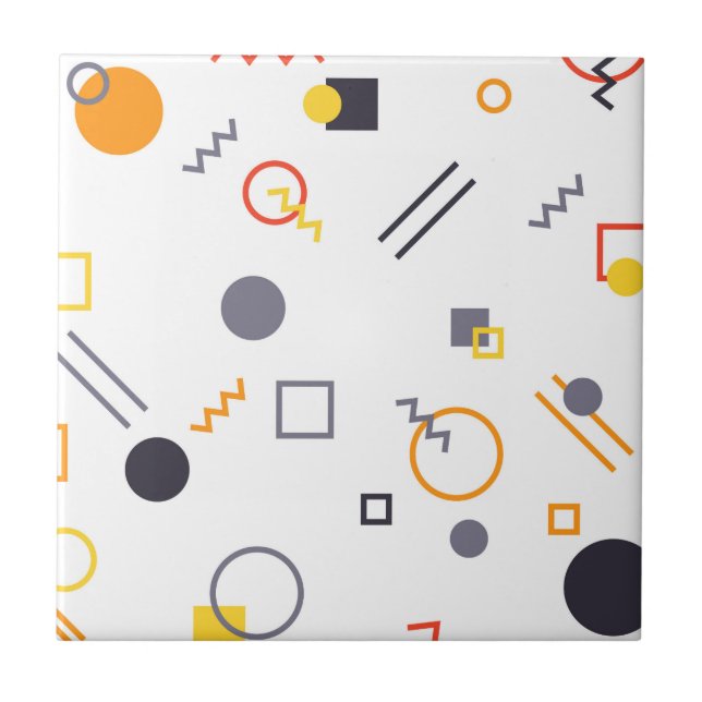 Azulejo De Cerâmica Legal, única, moderna, ilustração de abstrato urba (Frente)