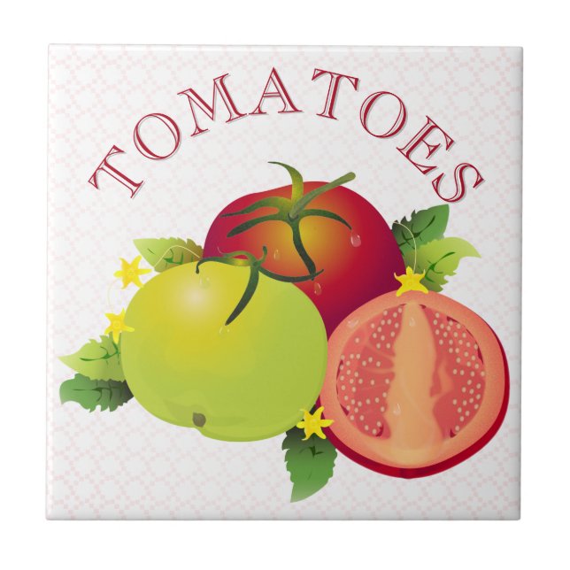 Azulejo De Cerâmica Legumes Frutas Jardim Tomates (Frente)
