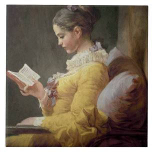 Azulejo De Cerâmica Leitura da rapariga, c.1776