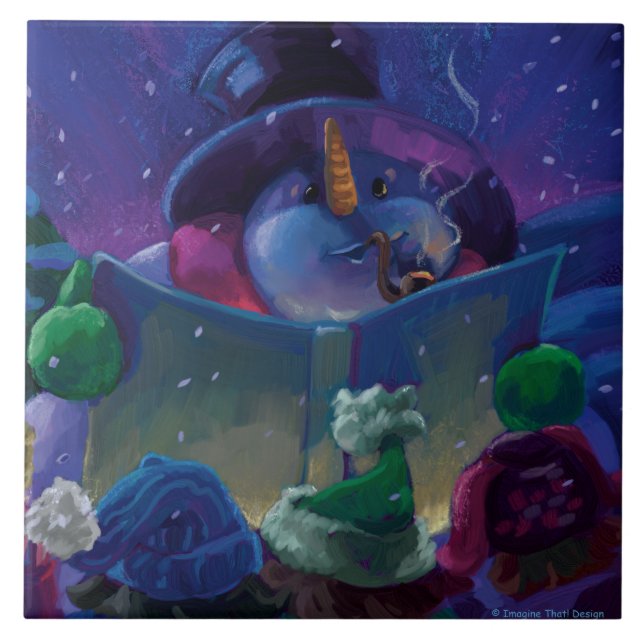 Azulejo De Cerâmica Leitura de Tempo Inteiro (Frente)