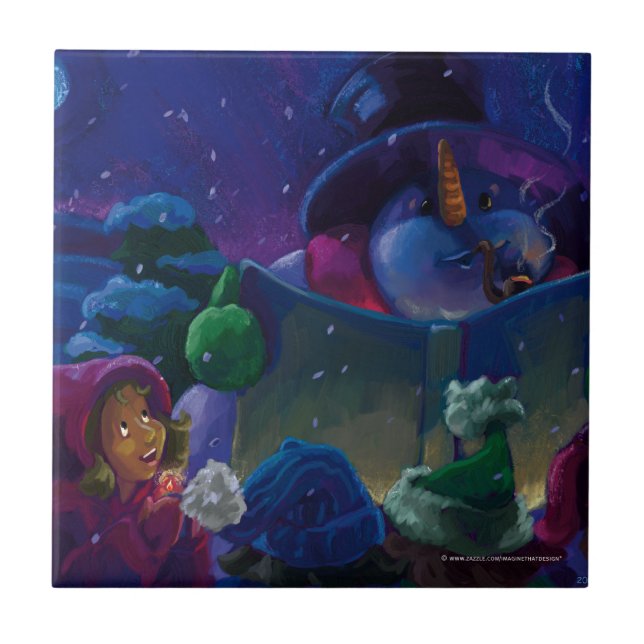 Azulejo De Cerâmica Leitura de Tempo Inteiro (Frente)