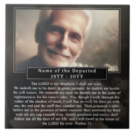 Azulejo De Cerâmica Lembrança Personalizada de Memorial com Nome de Fo