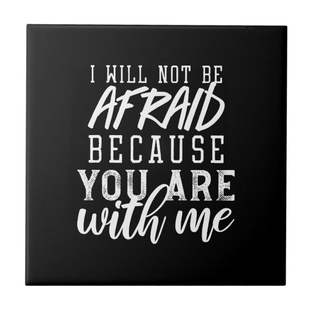 Azulejo De Cerâmica Lembrete baseado na fé: Confiança no Lord Ver II (Frente)