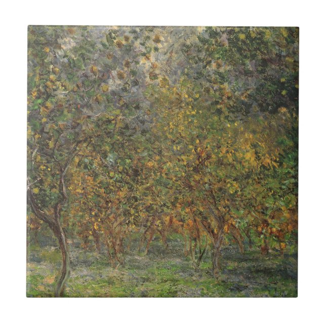 Azulejo De Cerâmica Lemon Grove em Bordighera por Claude Monet (Frente)