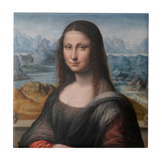 Azulejo De Cerâmica Leonardo da Vinci | Mona Lisa (Frente)
