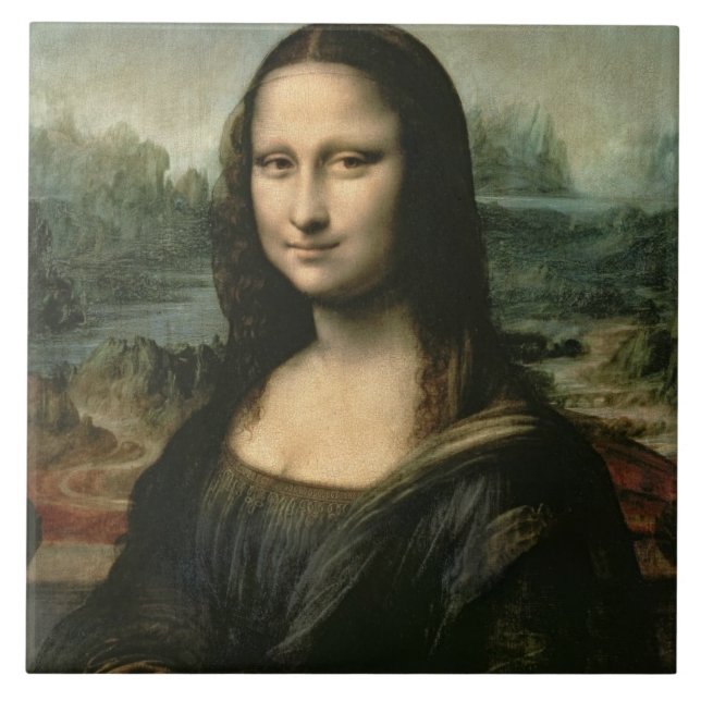 Azulejo De Cerâmica Leonardo Vinci | Mona Lisa, c.1503-6 (Frente)