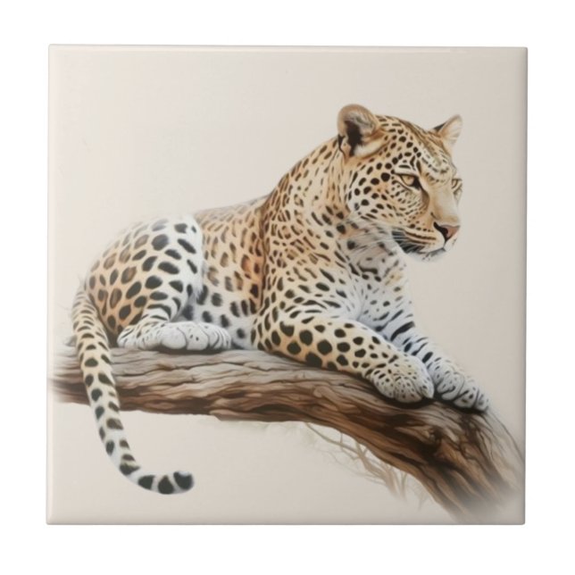 Azulejo De Cerâmica Leopardo (Frente)