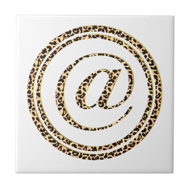 Azulejo De Cerâmica Leopardo @ (Frente)