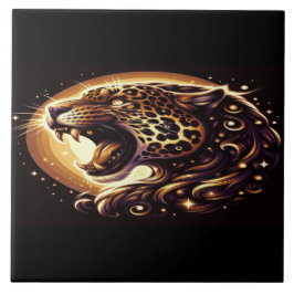 Azulejo De Cerâmica Leopardo de Olhos Dourados