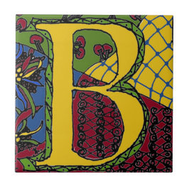 Azulejo De Cerâmica Letra B
