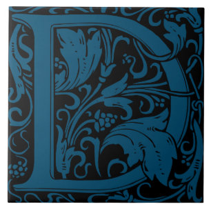 Azulejo De Cerâmica Letra Monograma D de Artes e Ofícios de William Mo