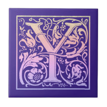 Letra Y Colorida Gradiente da Primeira Letra Vinta