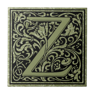 Azulejo De Cerâmica Letra Z Primeira Letra Monograma