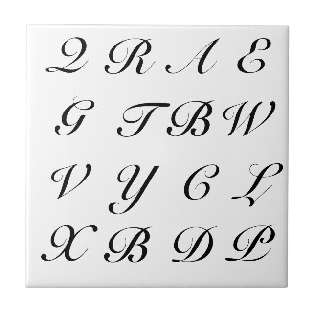 Azulejo De Cerâmica Letras do Scrabble (Frente)