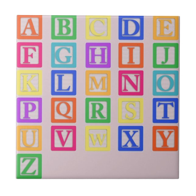 Azulejo De Cerâmica Letras em Bloco (Frente)