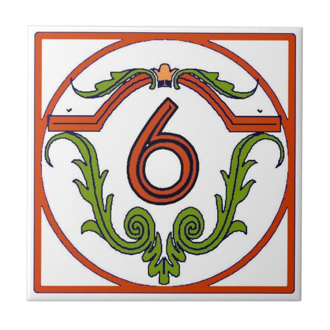 Azulejo De Cerâmica Letras Espanholas Vermelhas 6 (Frente)